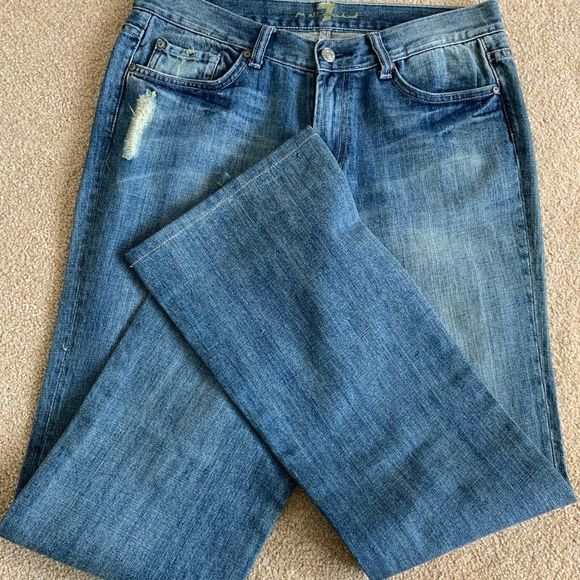 7 For All Mankind Denim - 7 for all Mankind Jeans distressed size 31  boot